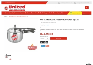 UNITED MAJESTIK PRESSURE COOKER 2.5 LTR