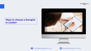Ways to choose a therapist in London