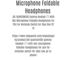 Microphone Foldable Headphones