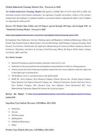 COVID-19 Impact on Global Industrial Cleaning Market