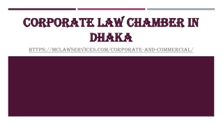 Corporate law chamber in Dhaka