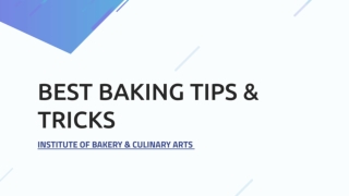 Best Baking Tips & Tricks