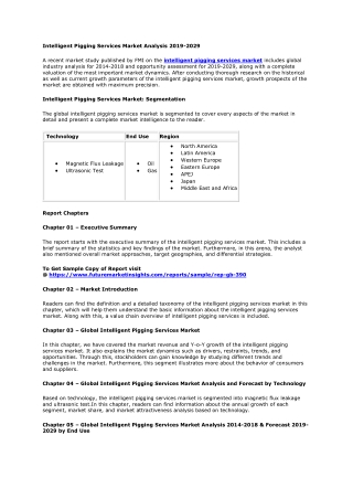 Intelligent Pigging Services Market to Face a Significant Slowdown in 2020, as COVID-19 Sets a Negative Tone for Investo