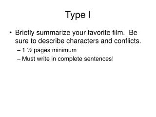 Type I