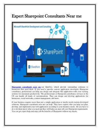 Find the Best Sharepoint Development Services