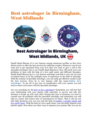 Best astrologer in Birmingham, West Midlands, UK  44 7441 44717