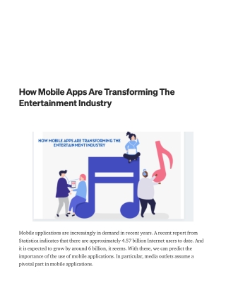 How Mobile Apps Are Transforming The Entertainment Industry