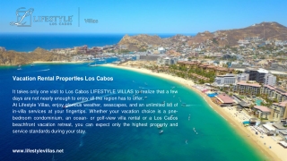 Vacation Rental Properties Los Cabos.