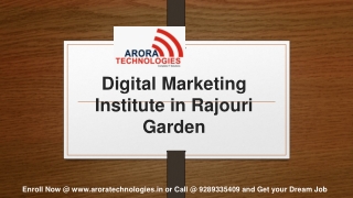 Digital Marketing institute in Rajouri garden