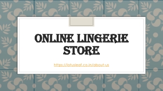 Online lingerie store