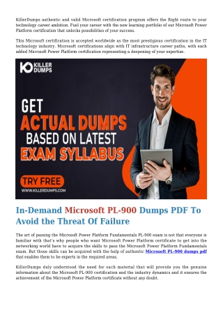 Reduce The Anxiety Of Microsoft PL-900 Exam With PL-900 Dumps PdF