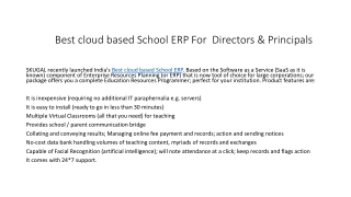 Best cloud based School ERP For  Directors & Principals