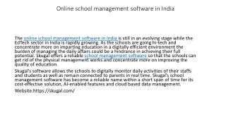 Online school management software in India