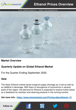 Ethanol Prices, News, Market Analysis | ChemAnalyst
