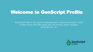Find Antibody Drug Development Solutions - GenScript ProBio
