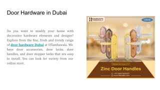 Door Hardware in Dubai