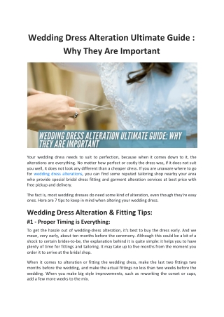 Wedding Dress Alteration Ultimate Guide - Why They Are Important