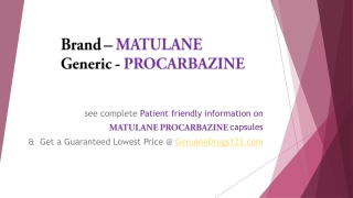 What are the Side Effects of Procarbazine Matulane?