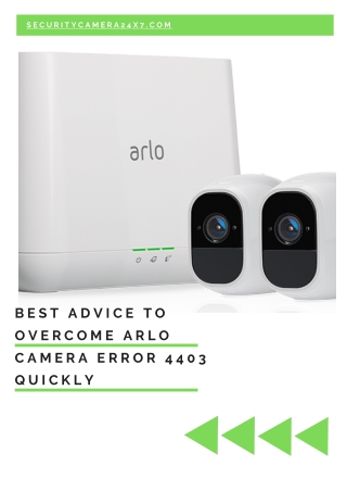 How Can Fix Arlo camera error 4403