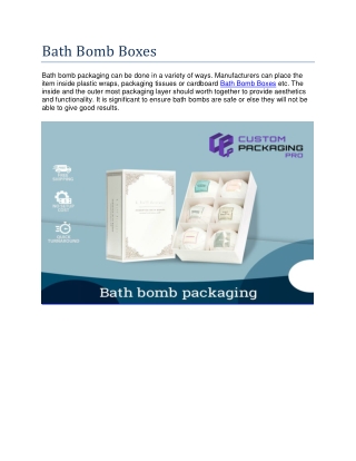 Bath Bomb Boxes