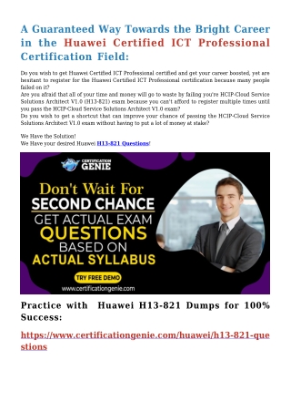 100% Free Huawei H13-711 PDF Files With Updated and Accurate Questions and Answers