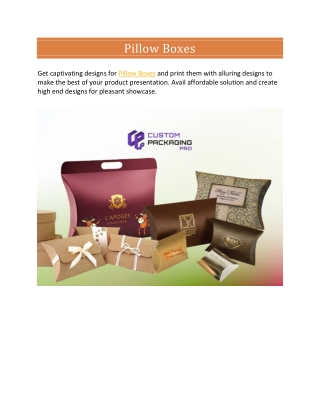 Pillow Boxes