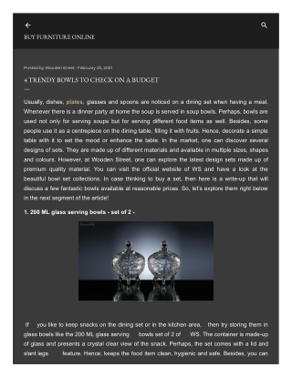 4 Trendy Bowls to Check on a Budget