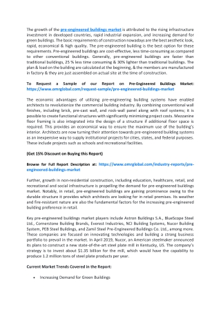 Pre-Engineered Buildings Market to 2025, Future Outlook, COVID-19 Impact Analysis, Forecast 2019-2025
