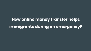 online money transfers