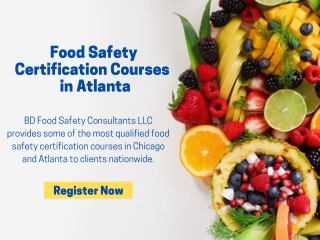 Food Safety Certification Courses in Atlanta