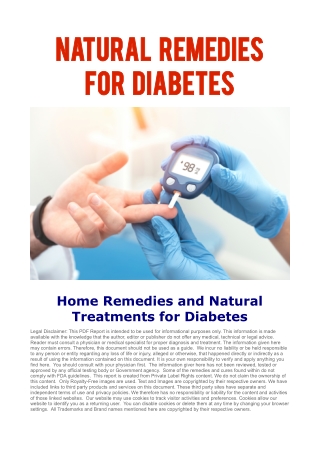Diabetes Remedies What You Need to Know About Diabetes