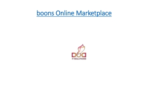 boons Online Marketplace