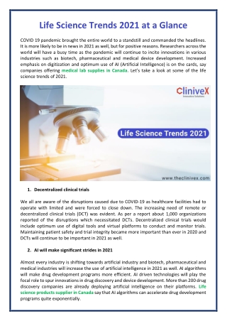 4 Key Life Science Trends of 2021