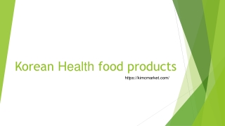 Korean health food products