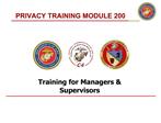 PRIVACY TRAINING MODULE 200