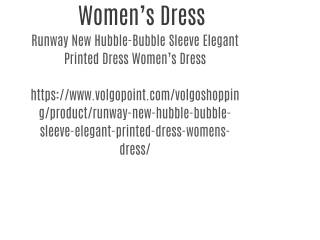 Women’s Dress