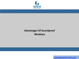 Advantages Of Soundproof Windows