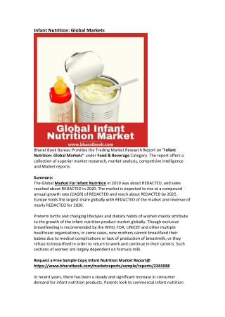 Global Infant Nutrition Market Research Report Forecast 2025