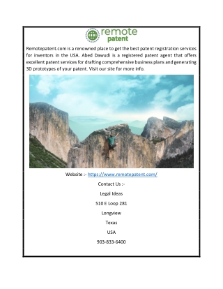 Professional Patent Service Provider in USA | Remotepatent.com