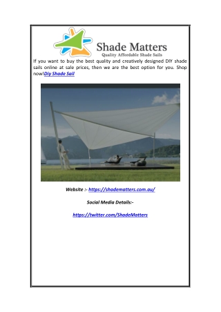 DIY Shade Sail | Shadematters.com.au