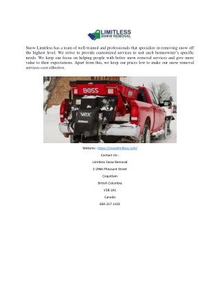 Best Snow Removal Companies in Vancouver, BC