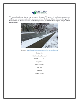 Best Snow Removal Services in Surrey