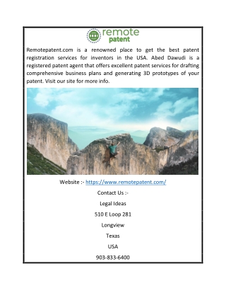 Professional Patent Service Provider in USA | Remotepatent.com