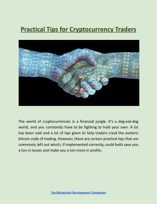 Practical Tips for Cryptocurrency Traders