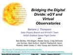 Bridging the Digital Divide: eGY and Virtual Observatories