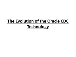 Oracle Change Data Capture