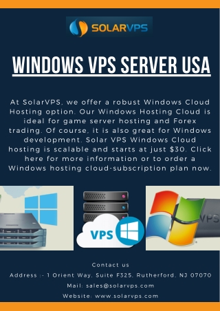 Windows VPS Server USA