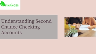 Understanding Second Chance Checking Accounts - Fresh Start Finances