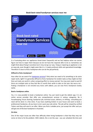 Book best-rated handyman services near me