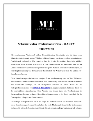 Schweiz Video Produktionsfirma